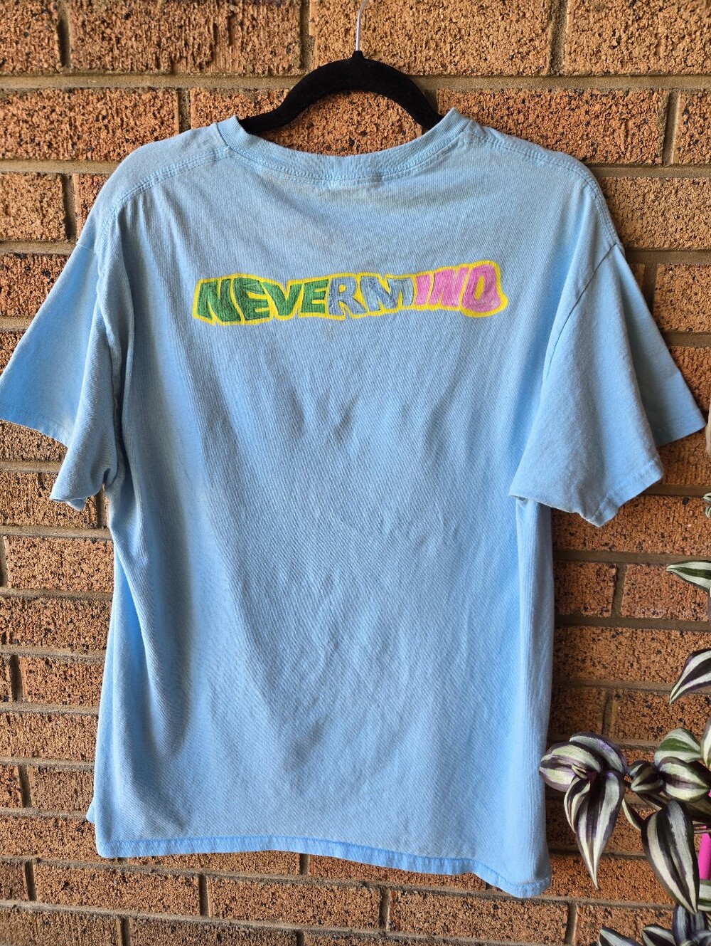 Nirvana "Nevermind" Colorful Sketch Smiley Graphic Tee - Picture 2 of 5